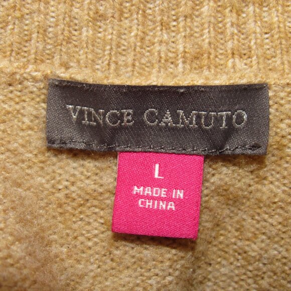 Vince Camuto Camel Tan Center Seam Sweater Women's L Large - Picture 8 of 8